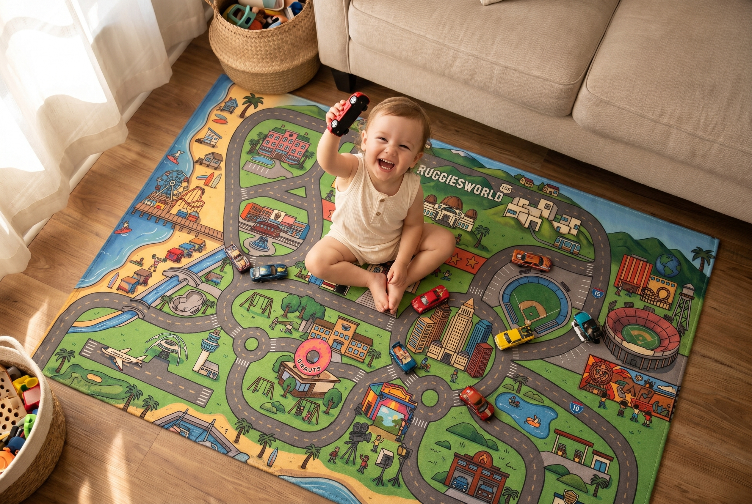 Los Angeles Kids City Rug